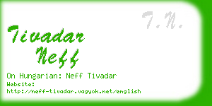 tivadar neff business card